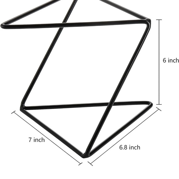 ZENFUN 10 Pack Metal Tabletop Pizza Pan Risers, Black Food Serving Display Stand - Picture 2 of 4